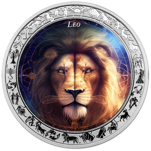 Products: Space Zodiac series- Leo 1 Oz Silver Coin