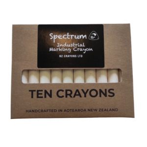 Products: Kraft box of ten standard size hard crayons