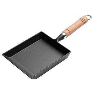 Products: SOGA Cast Iron Tamagoyaki Japanese Omelette Egg Frying Skillet Fry Pan Wooden Handle Online NZ Depot