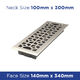 Floor Register - Brushed Nickel Marquis 100x300mm FRBNM412 - Floor Grilles Online NZ Depot