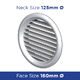 Grille Round Louvrd Core Wall/ceiling 125mm With Round Flang VEMV125BVS - Extern&hellip;