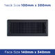 Floor Register - Charcoal Black Louvred 100x300mm FRCC412 - Floor Grilles Online NZ Depot