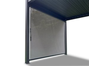 Products: Pergola Blind With Grey Frame & Screen - 3m X 4m Online Gazebos & Shade NZ Depot