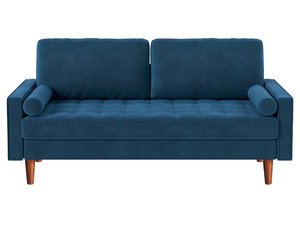Products: Gyllene 2-Seater Velvet Sofa - Blue Online Living Room NZ Depot
