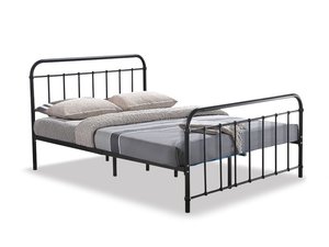 Products: Darcy Black Bed With Bonnell Mattress Combo - Queen Online Bedroom Furniture NZ Depot