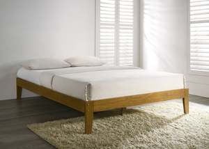 Products: Sovo Oak Bed & Bonnell Mattress Combo - Queen Online Bedroom Furniture NZ Depot