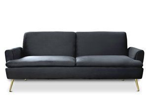 Products: Gyllene Velvet Sofa Bed - Black Online Living Room NZ Depot