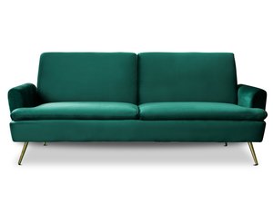 Products: Gyllene Velvet Sofa Bed - Dark Green Online Living Room NZ Depot