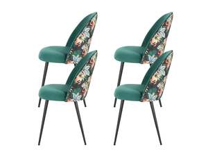 Products: Lavina Velvet Dining Chair Green - Set Of 4 Online Dining NZ Depot