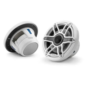 Products: Jl Audio M6-770x-s-gwgw-i 7.7″ Marine Coaxial Speakers Gloss White With Led And Titanium Sport Grill
