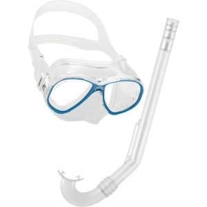 Masks And Snorkel: Perla Jr + Minigringo MS Set  Clear/Blue