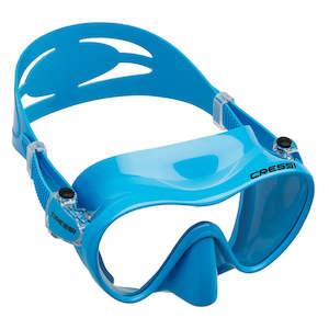 Masks And Snorkel: Cressi F1 High-Grade Silicone Frameless Dive Mask - Blue