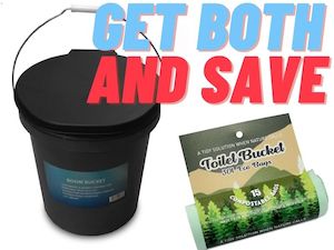 Boating: Camping Toilet and 15 Compostable Liner Bags