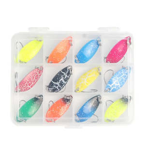 All Lures: 12pcs Spoon Lure Kit with Tackle Box