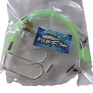 MeanFish Hapuka (Grouper) 2 Hook Rig 14/0 Ezi Bait Hook with Light