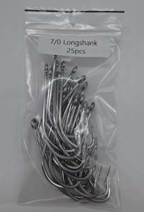 Fishing: 7/0 Long Shank Hooks pack of 25 - Meanfish