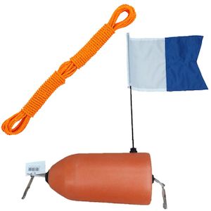 Diving Accessories: Immersed 8L Rigid Float And Flag With 15m Float Line