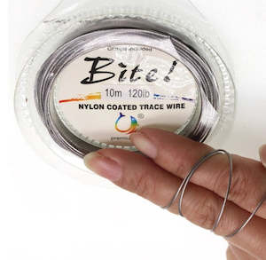 Fishing Line: Heavy Duty Nylon Coated Braided Steel Wire Leader