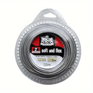 Fishing Line: Heavy Duty 200LB Steel Wire Leader 10M - 7 Strands