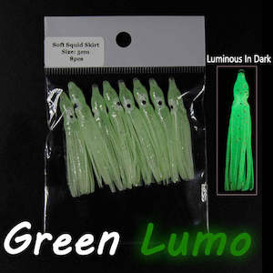 Green Lumo 5cm Octopus Luminous Skirts ( Pack of 8)
