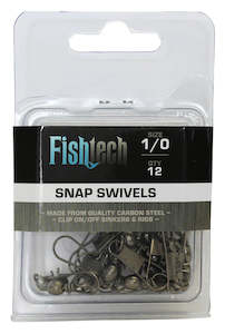 Swivels: Fishtech Snap Swivels 1/0 (12 per pack)