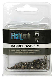 Swivels: Fishtech #1 Barrel Swivels (14 per pack)