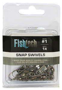 Swivels: Fishtech #1 Snap Swivels (14 per pack)