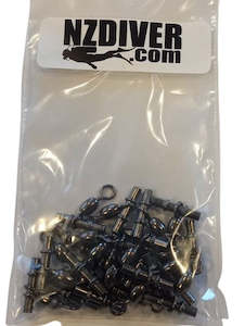 Swivels: Sleeve with Crane swivel 1.6mm PKT 20