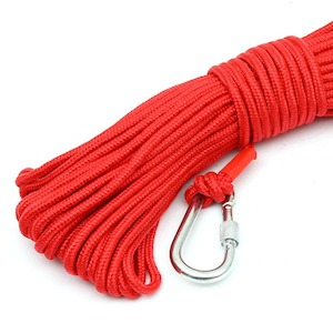 Fishing Magnets: 20 Metre Salvage Rope for Fishing Magnets with Carabiner 20m x 8mm