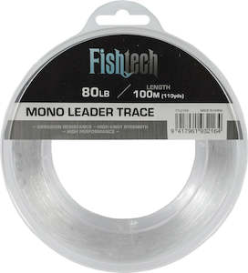Leader - Hi Tensile Leader Line- 80lb 100m Fishtech
