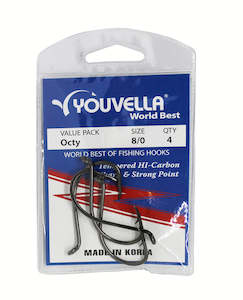 Beak Hooks: Youvella Octy Hooks 8/0 (4 per pack)