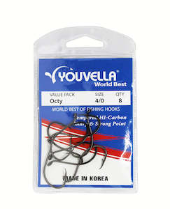 Beak Hooks: Youvella Octy Hooks 4/0 (8 per pack)