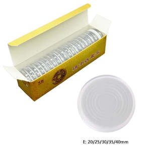 Binoculars: 20Pcs Clear Round 40mm Direct Fit Airtight Coin Capsules Fits 5 Different Sized Coins