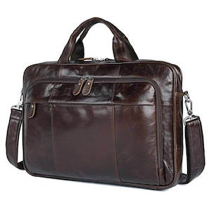 Leather Business Laptop Bag - 15-Inch Laptop Bag