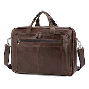 Spacious Leather Laptop Bag for Business