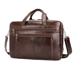 Briefcases: Leather 17-Inch Laptop Bag for Business and Travel