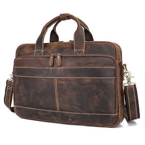 Leather Laptop Bag for Men - Fits 15.6-inch Laptop