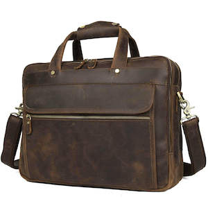 Briefcases: Men's Leather Laptop Bag | Vintage Crazy Horse Work Bag