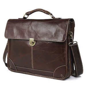 Briefcases: Classic Leather Laptop Bag for Men - Timeless and Versatile