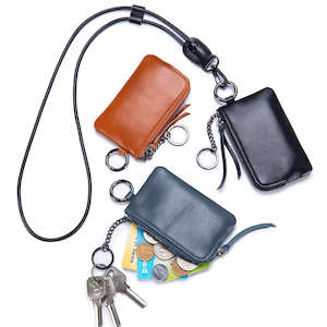 Leather Wallet – Neck Hanging Card & Coin Holder