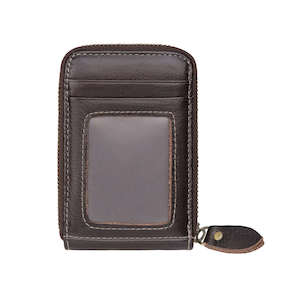 Wallets: Brown Leather Card Holder – Slim & Stylish