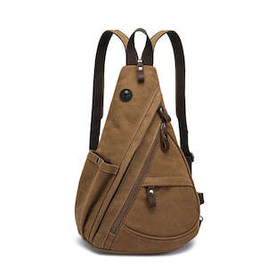 Canvas Sling Bag – Multi-Way Chest Crossbody Backpack