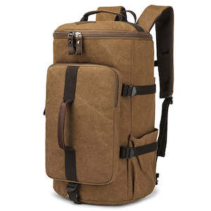 Canvas Bags: Convertible Canvas Backpack - Travel Duffle Bag 34L