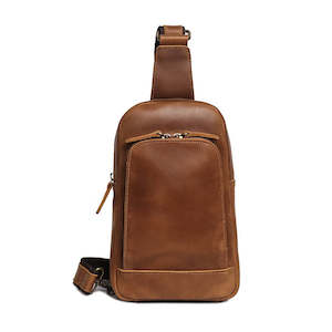 Small Leather Sling Bag – Crossbody Chest Bag