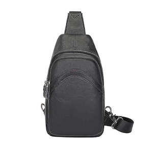 Men's Black Leather Crossbody Sling Bag | Stylish & Functional