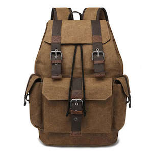 Men's Canvas Laptop Backpack - Fits 15.6 Inch