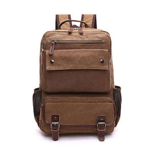 Mens Backpacks: Canvas Backpack | 14 Inch Laptop Satchel