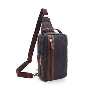 Mens Sling Bum Bags: Canvas Chest Sling Bag - Stylish & Functional