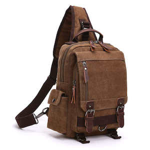 Mens Sling Bum Bags: Versatile Canvas Sling Bag | Multiple Carrying Styles Chest Bag