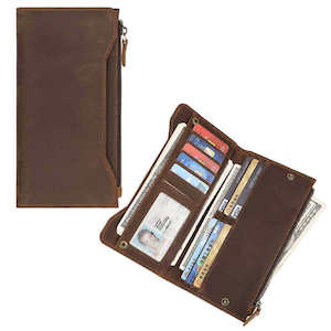 Mens Wallets: Vintage Crazy Horse Leather Wallet | RFID Secure Design